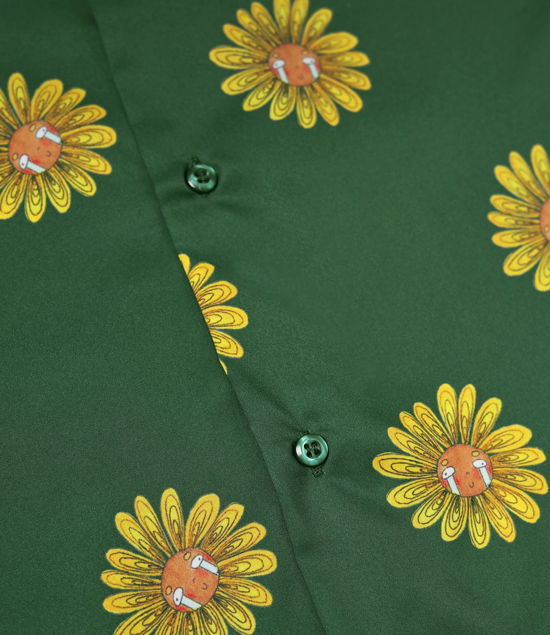 Crying Daisy Button-Down Shirt Detail 2
